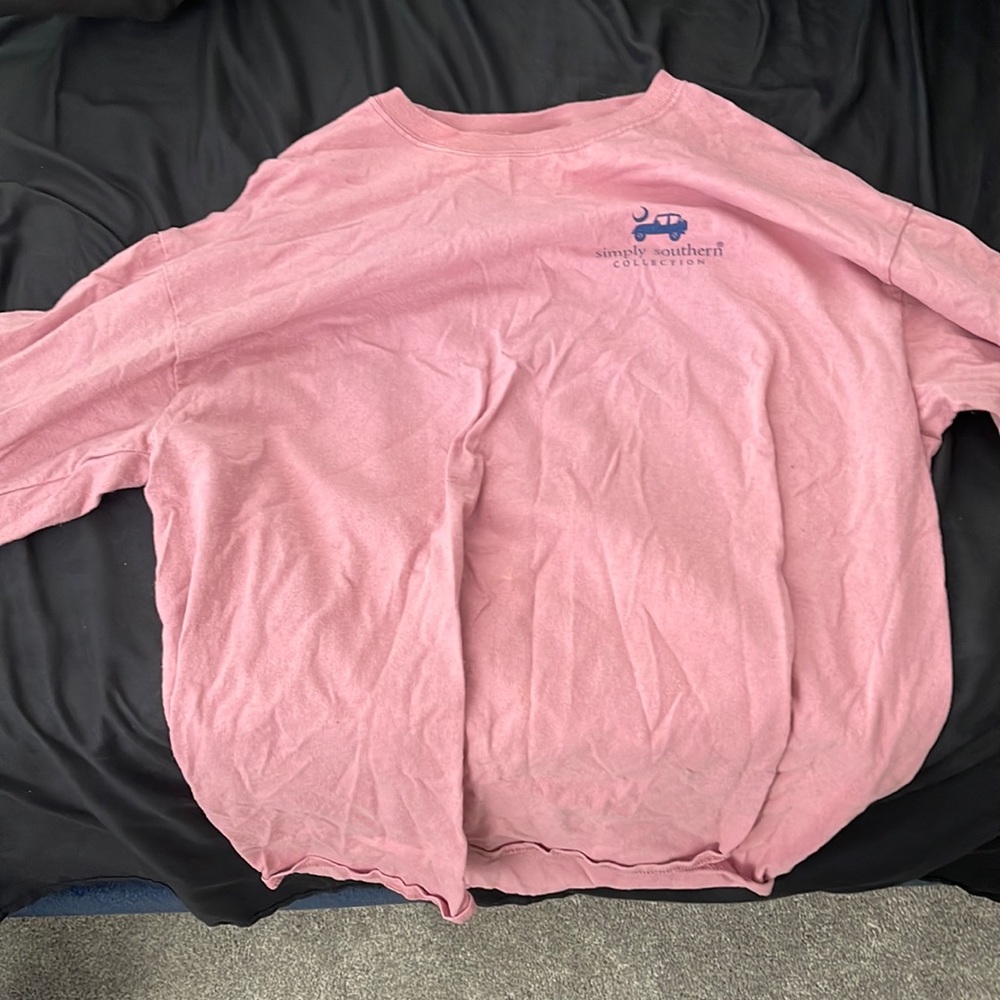 Large Pink Long Sleeve Simply Southern shirt